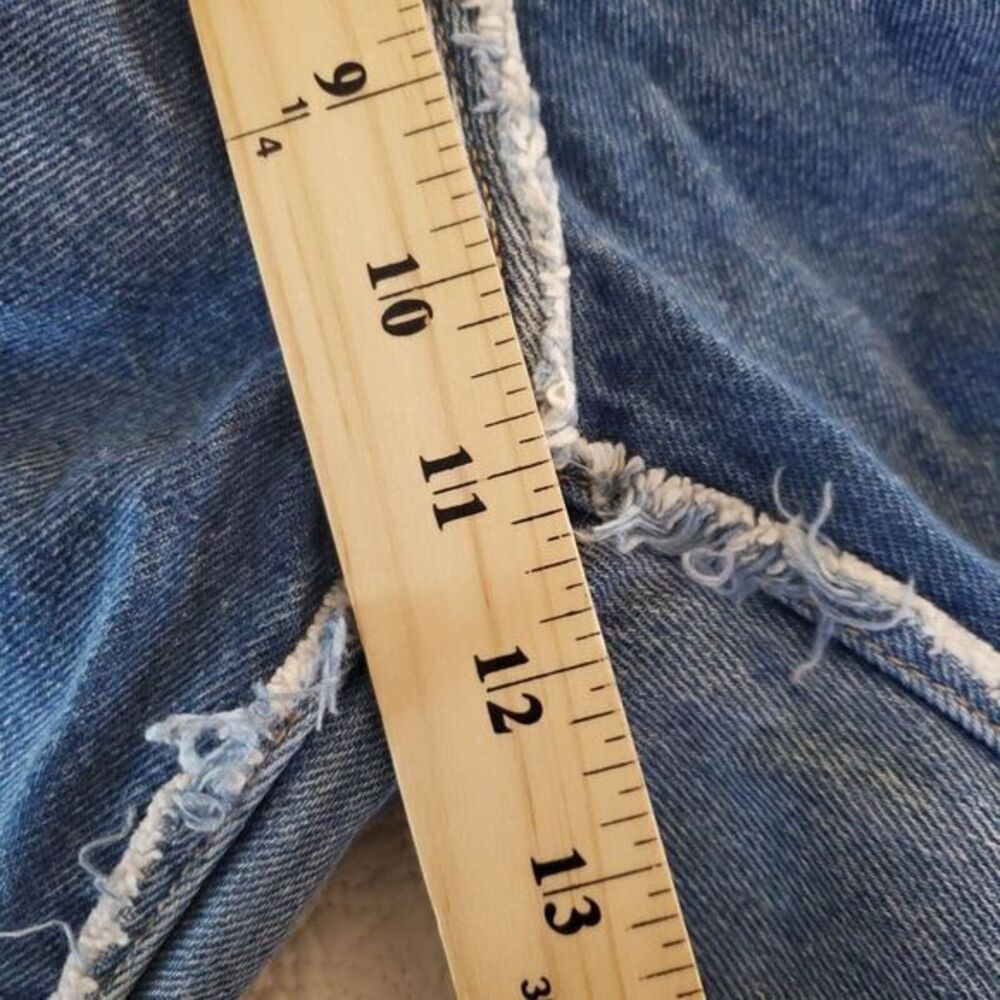 Carmar Jeans Blue High Rise Women 25 LF Distressed Grunge Denim Raw Hem Designer - Picture 10 of 11